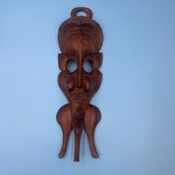 Other - Hand Carved African Mask Sculpture Wall Art